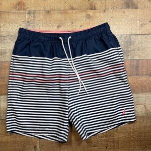 Nautica Blue/White/Coral Swim Trunks size XL